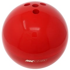 Retro Italian Red Bowling Ball Ice Bucket