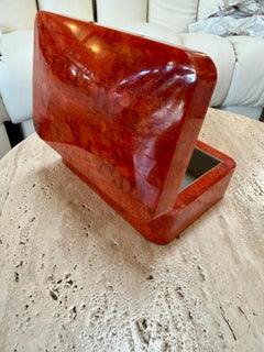 Vintage Italian Red Lacquered Decorative Box
