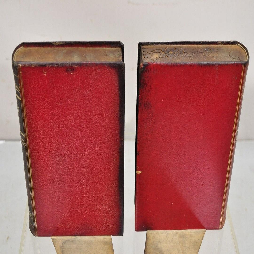 Vintage Italian Red Leather Bound 