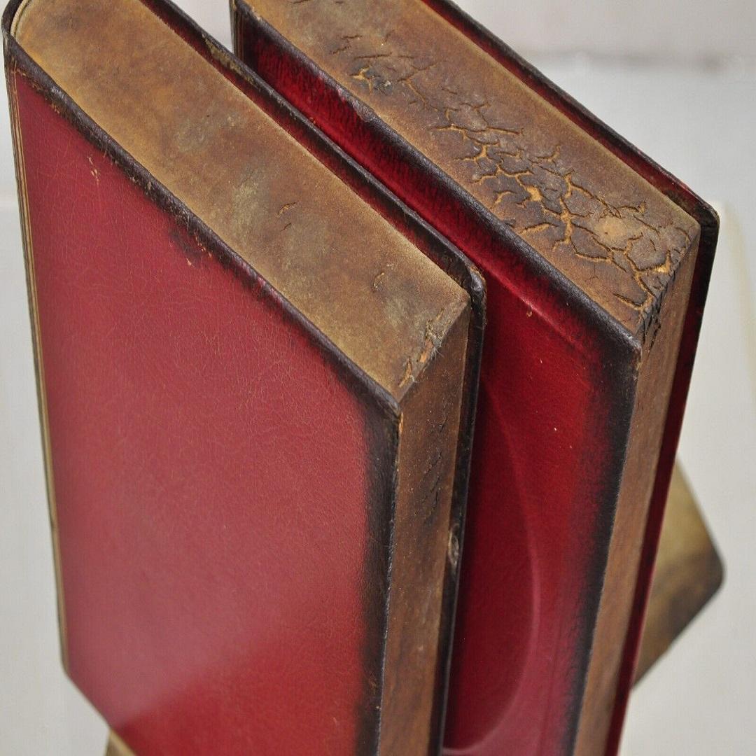 Vintage Italian Red Leather Bound 