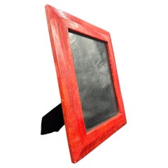 Vintage Italian Red Wood Picture Frame 1980s