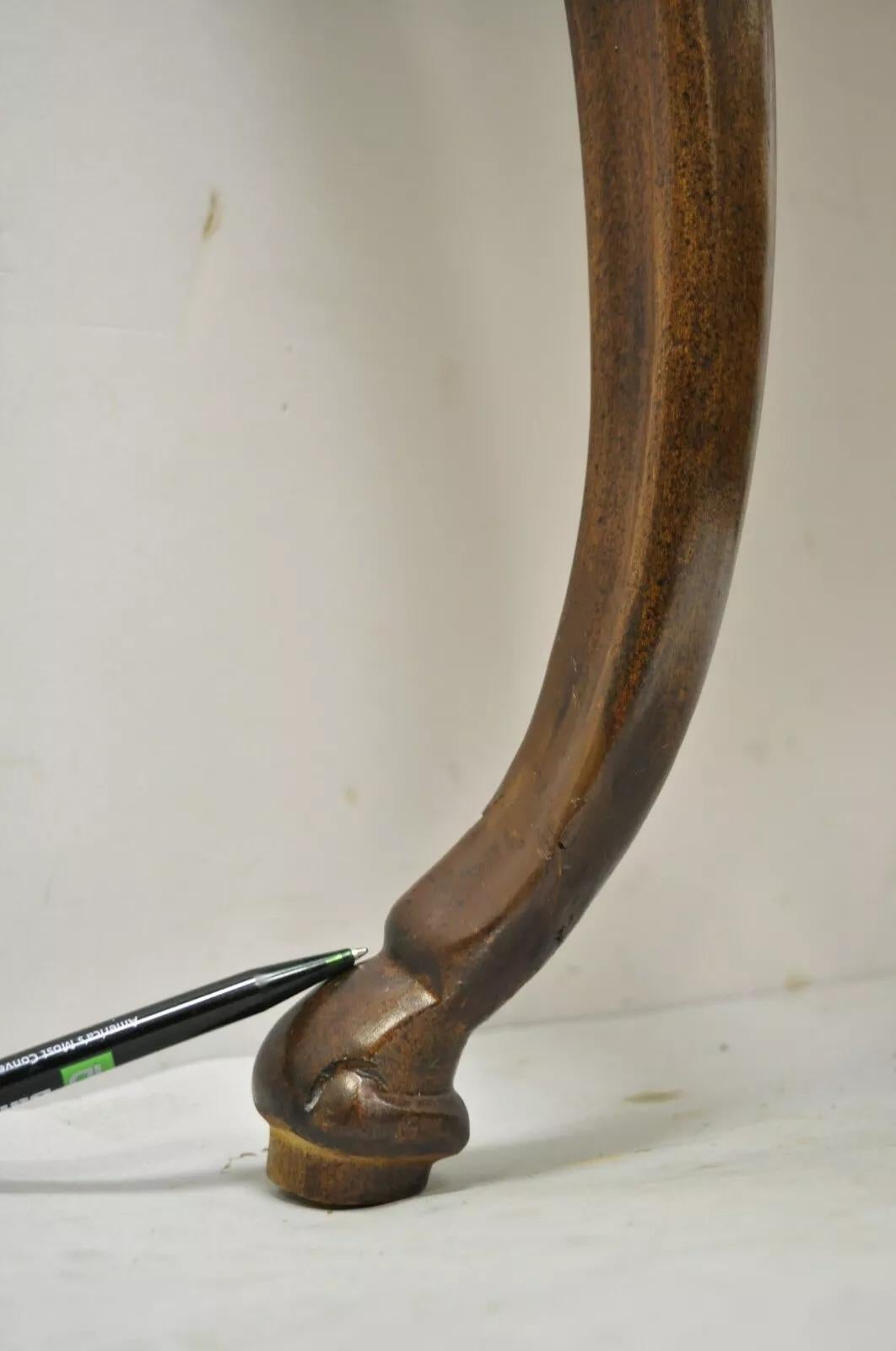 Vintage Italian Regency Burlwood Laminat Saber Leg Tall Secretary Desk Display 3