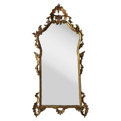Vintage Italian Regency Carved Gilt Mirror