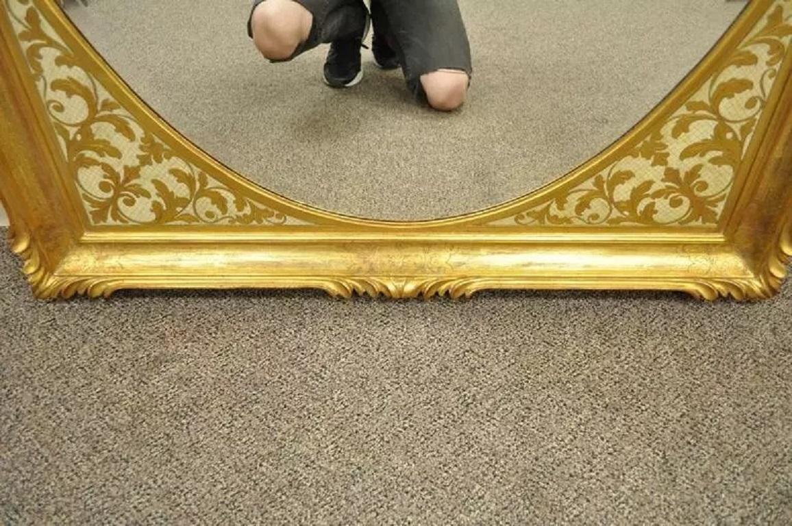 Vintage Italian Regency Gold vergoldet geschnitztem Holz Florentine Rechteckige Wandspiegel im Zustand „Gut“ im Angebot in Philadelphia, PA