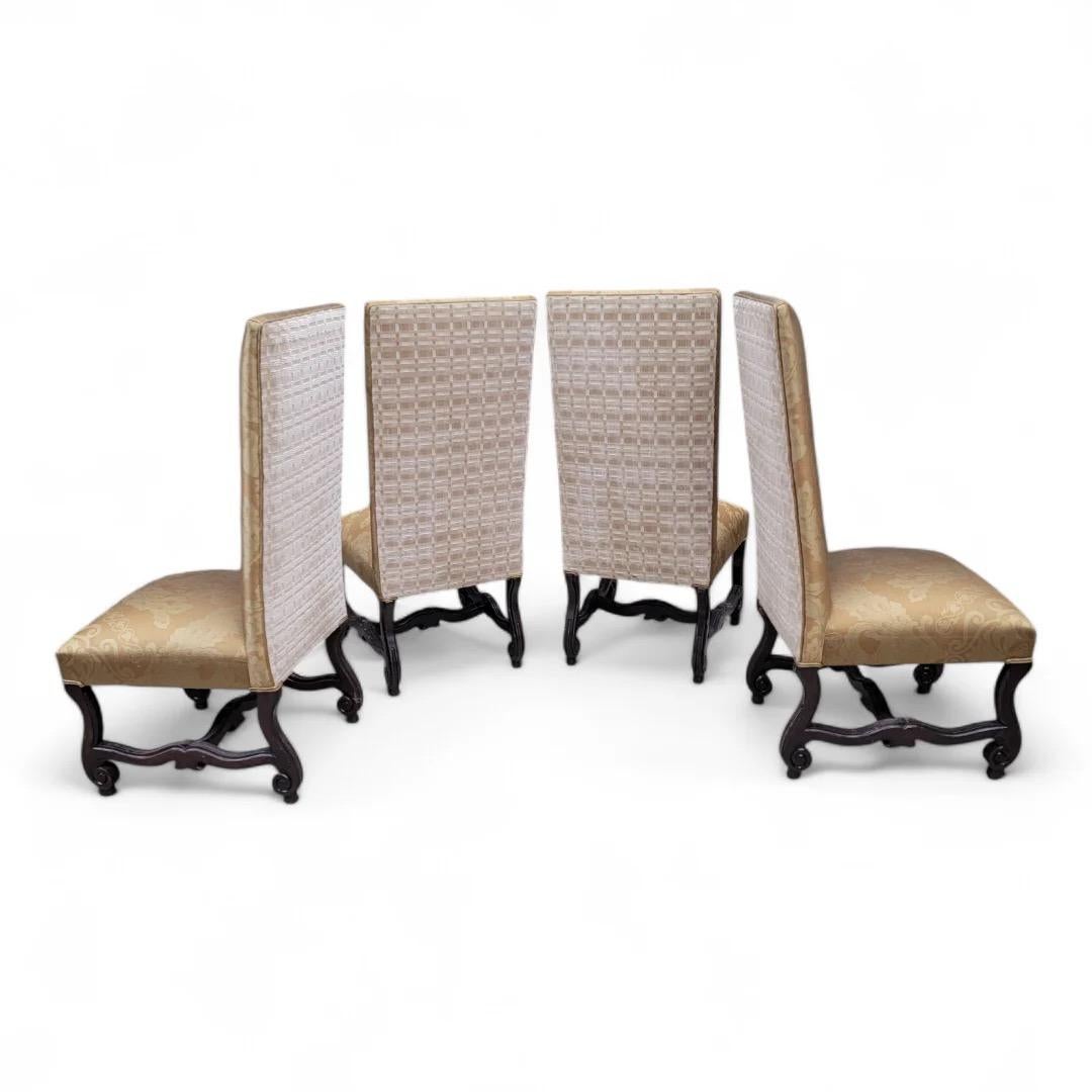 Vintage Italian Regency Style hohe Rückenlehne Esszimmer Stühle - Set von 8 im Angebot 4