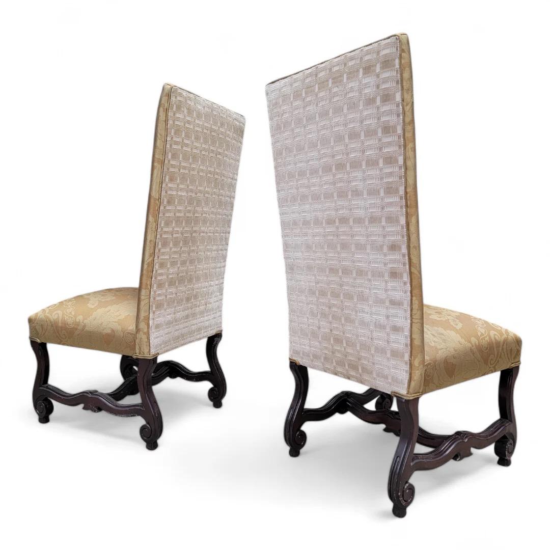Vintage Italian Regency Style hohe Rückenlehne Esszimmer Stühle - Set von 8 im Angebot 5