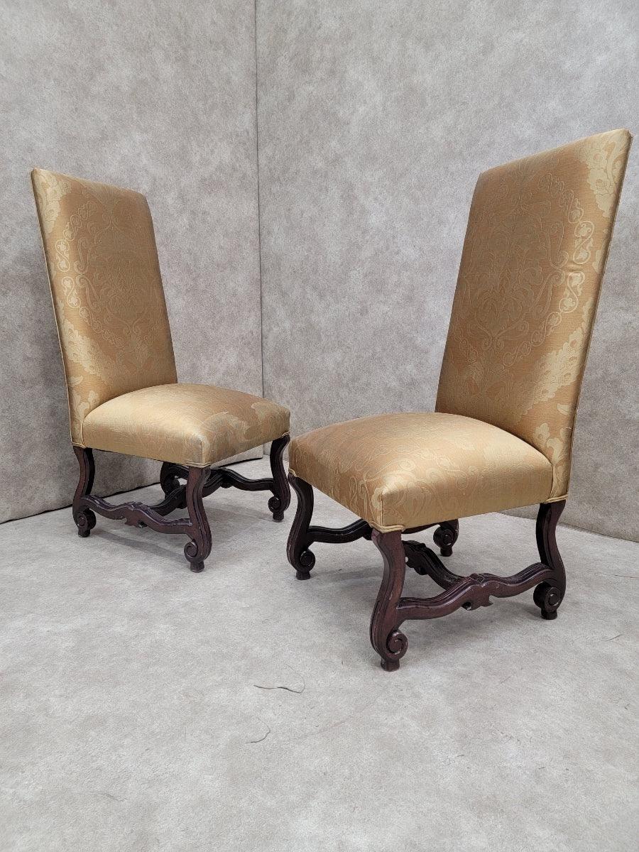 Vintage Italian Regency Style hohe Rückenlehne Esszimmer Stühle - Set von 8 (Unbekannt) im Angebot