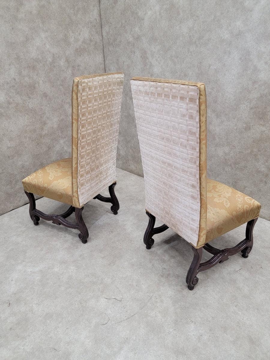 Vintage Italian Regency Style hohe Rückenlehne Esszimmer Stühle - Set von 8 (20. Jahrhundert) im Angebot