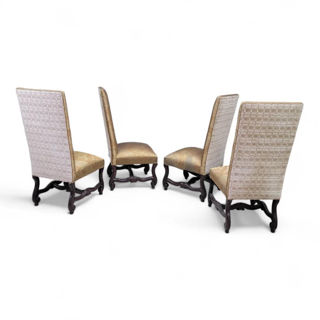 Vintage Italian Regency Style hohe Rückenlehne Esszimmer Stühle - Set von 8 im Angebot 1