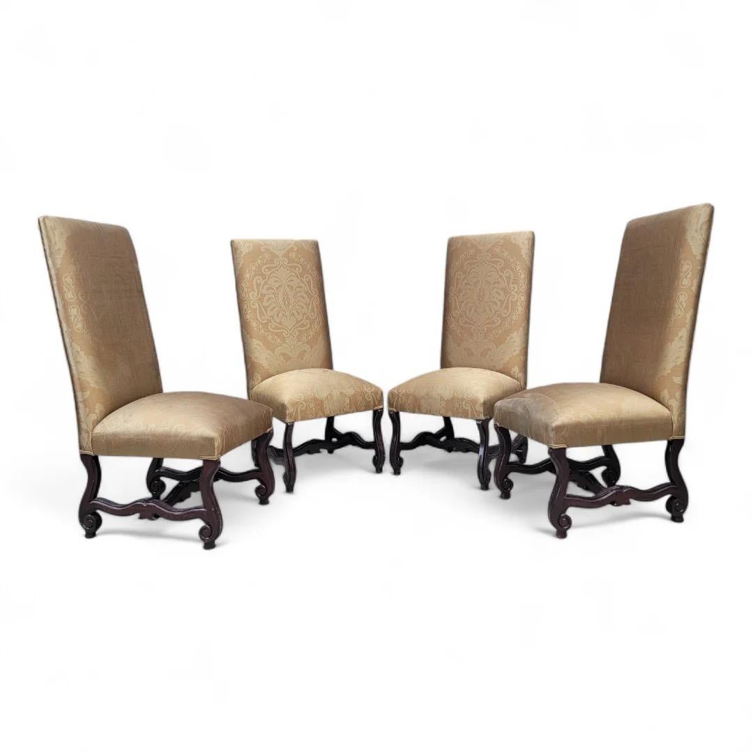 Vintage Italian Regency Style hohe Rückenlehne Esszimmer Stühle - Set von 8 im Angebot 2
