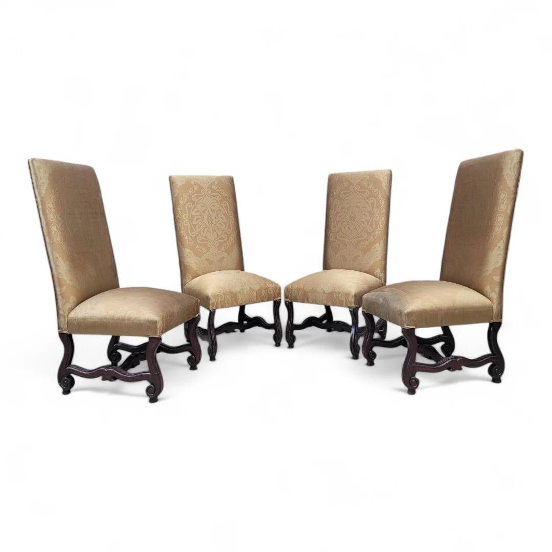 Vintage Italian Regency Style hohe Rückenlehne Esszimmer Stühle - Set von 8 im Angebot 3