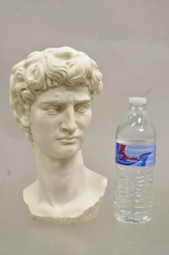 Vintage Italian Resin Michaelangelo Bust of David Sculpture after A. Giannelli