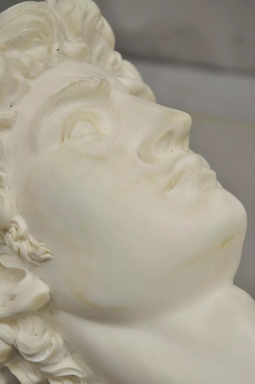 Vintage Italian Resin Michaelangelo Bust of David Sculpture after A. Giannelli 1