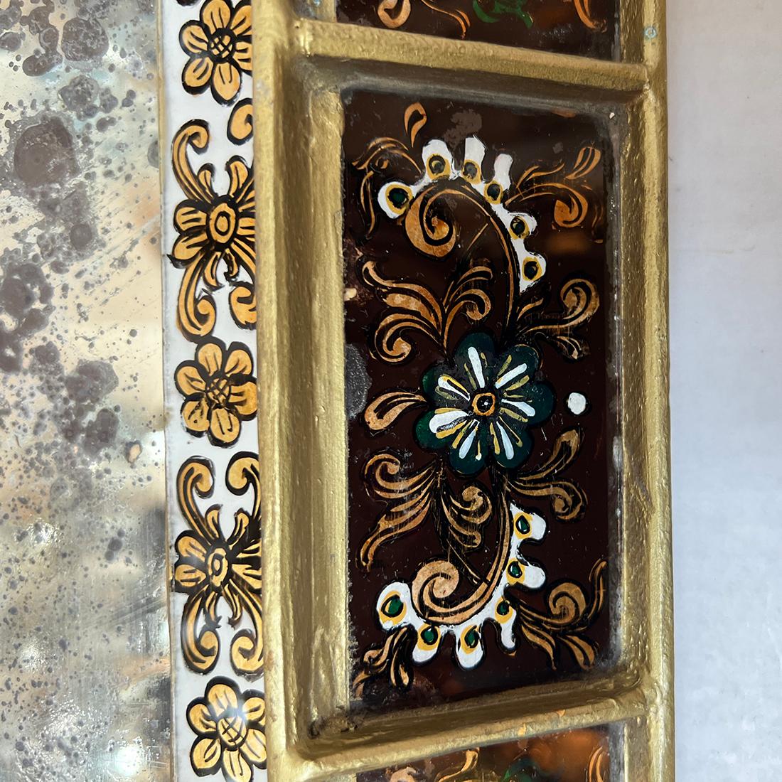 Espejo Vintage Italiano Pintado al Revés en Bueno estado para la venta en New York, NY