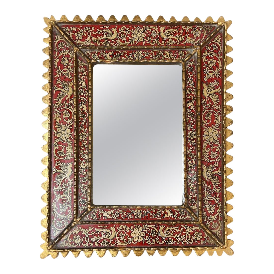 Vintage Italian Reverse Painted Mirror