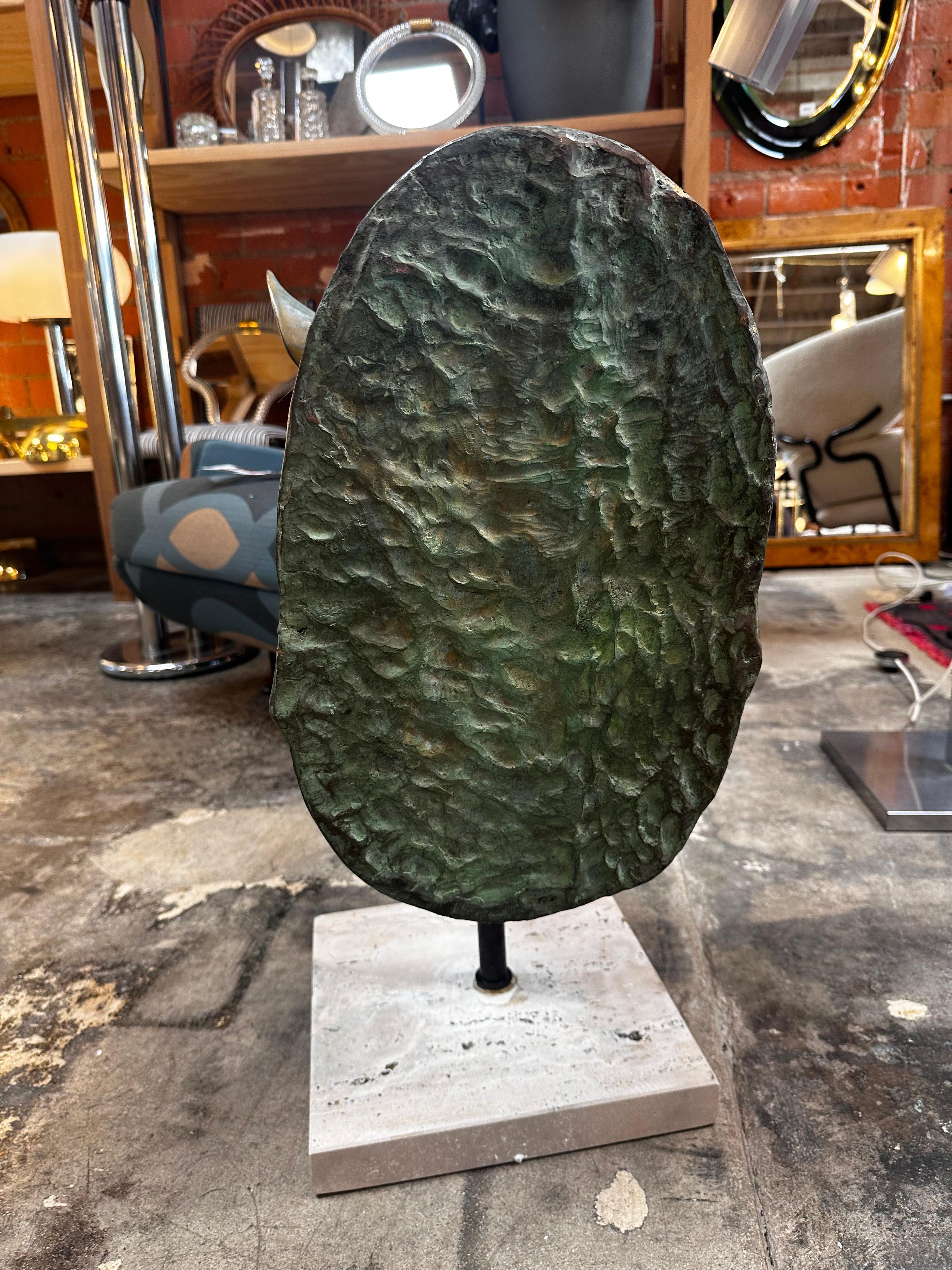 Bronze Sculpture italienne Rhino en bronze des années 1970 en vente