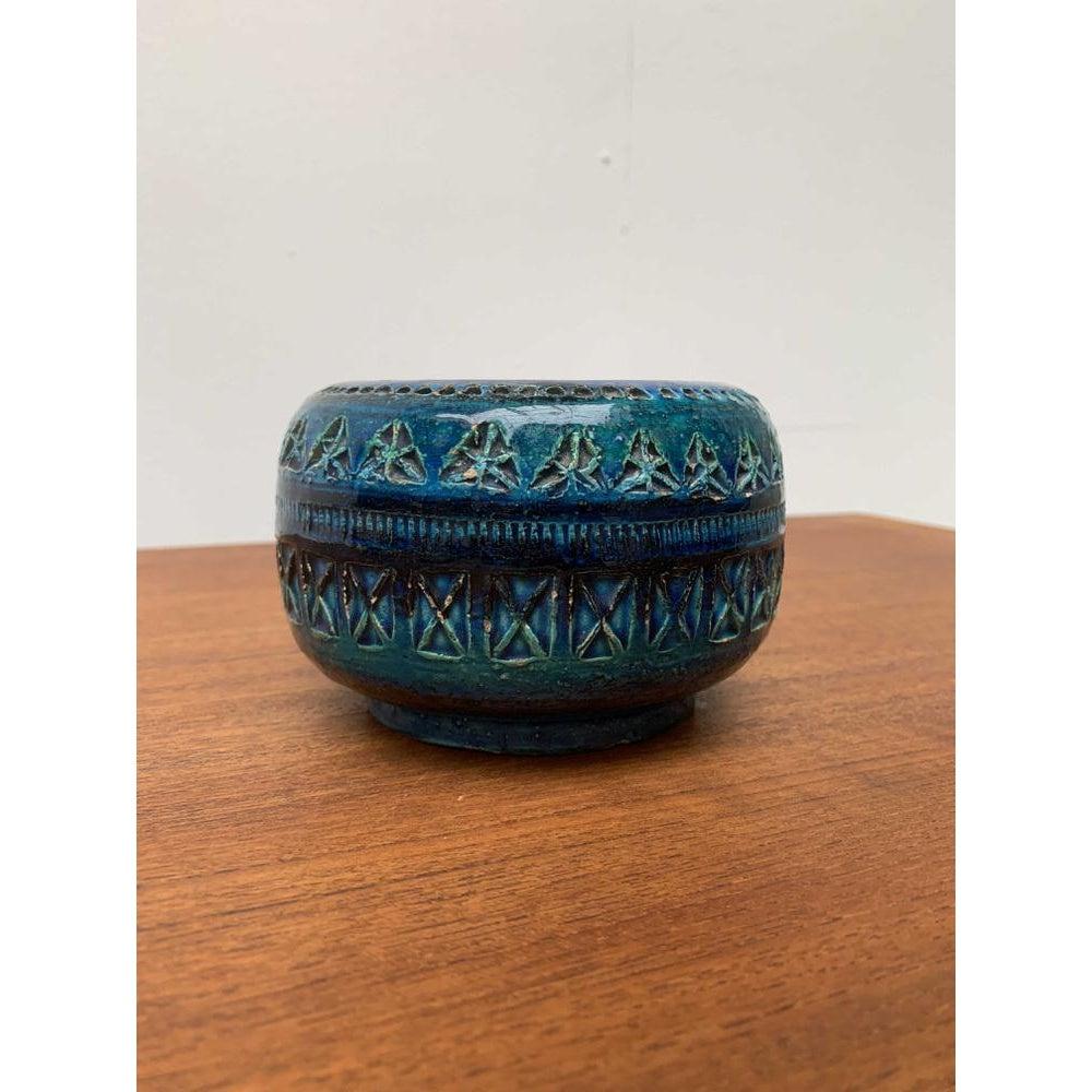 Cenicero vintage de cerámica italiana Rimini Blu de Aldo Londi para Bitossi siglo XX en venta