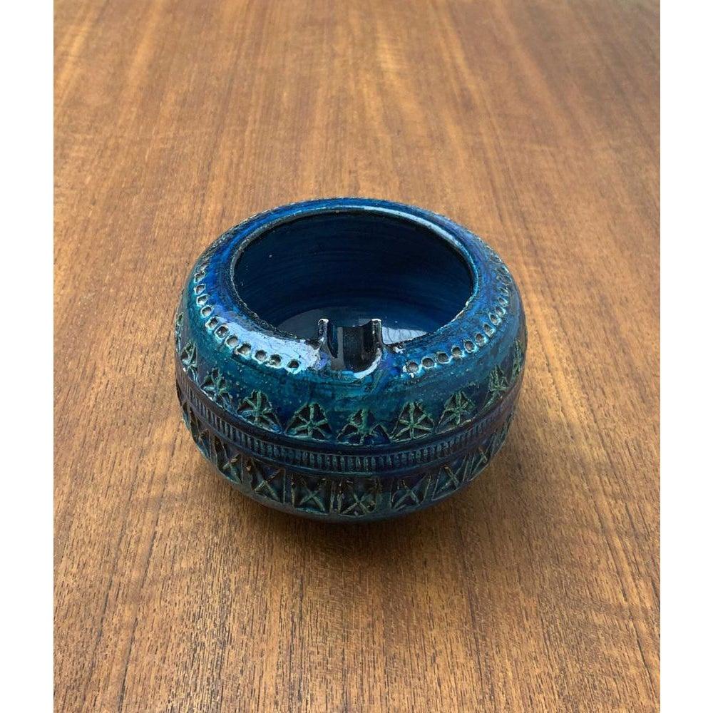 Cenicero vintage de cerámica italiana Rimini Blu de Aldo Londi para Bitossi en venta 2