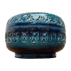 Cendrier italien Rimini Blu Pottery par Aldo Londi pour Bitossi