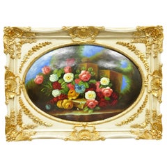 Quadro d'arte da parete Vintage Italian Rococo Flower Still Life di Mirtex Trading