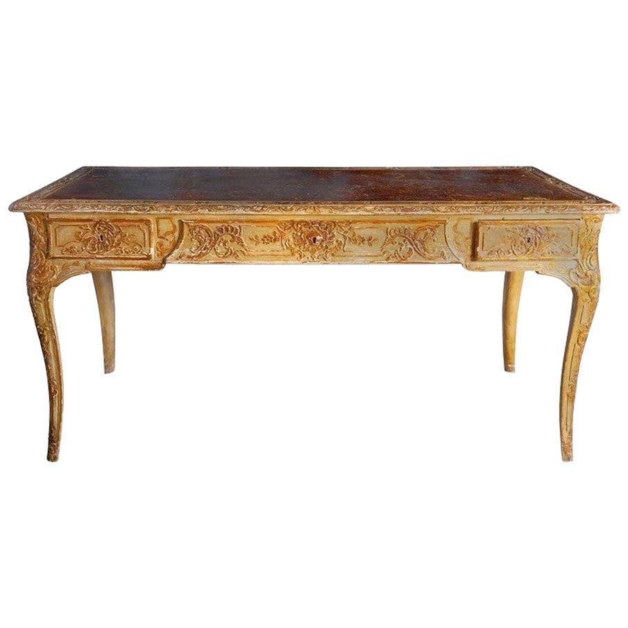 Vintage Italian Rococo Revival Writing Desk For Sale