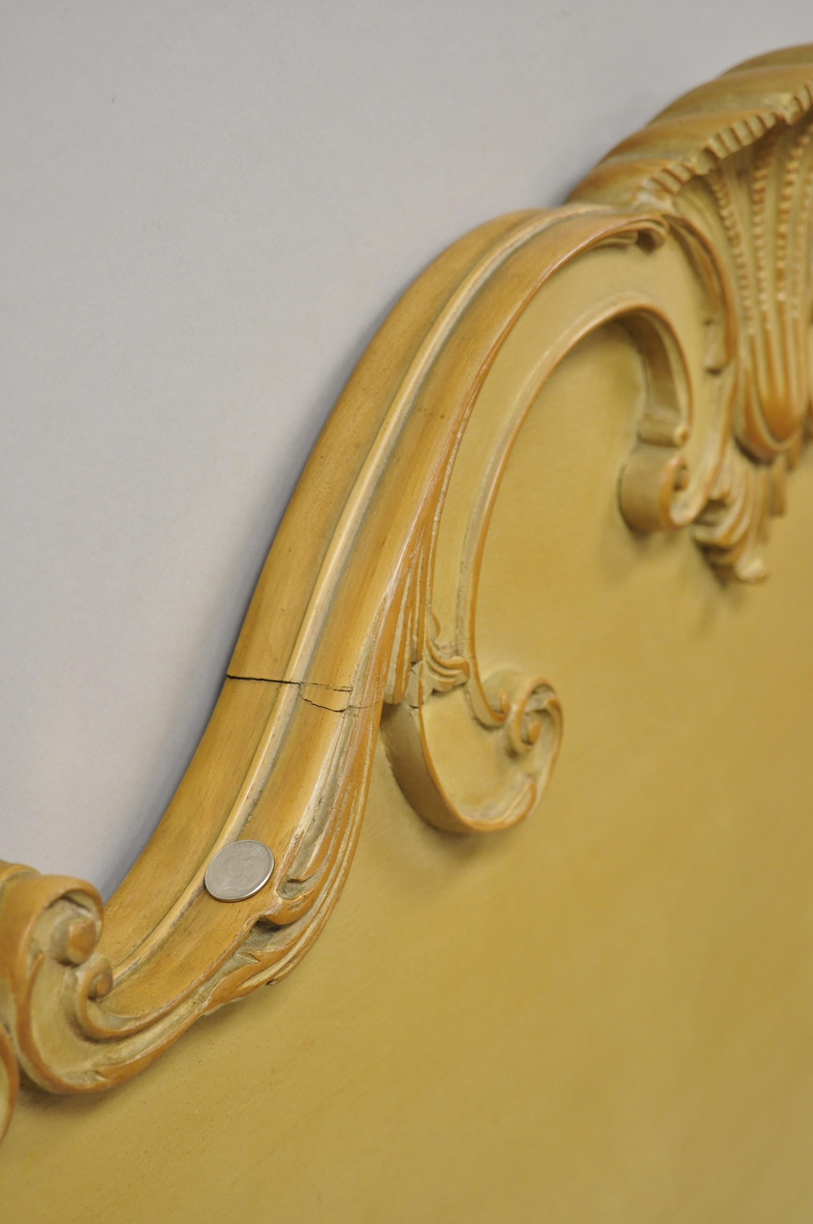 Vintage Italian Rococo Shell Carved Ornate Wooden Full Size Bed Frame ...