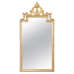 Vintage Italian Rococo Style Carved Gold Gilt Mirror