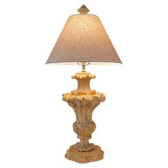 Vintage Lamp in stile rococò in legno intagliato