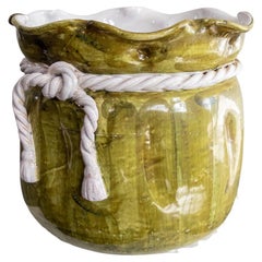 Fioriera italiana d'epoca con nappe in corda - CIRCA 1960