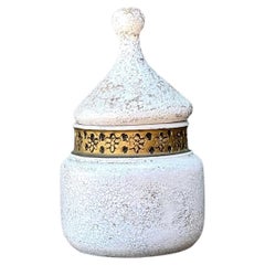 Vintage Italian Rosenthal Netter Glazed Ceramic Lidded Jar