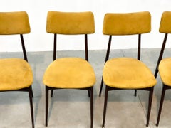 Sillas de comedor vintage italianas de palisandro, años 50