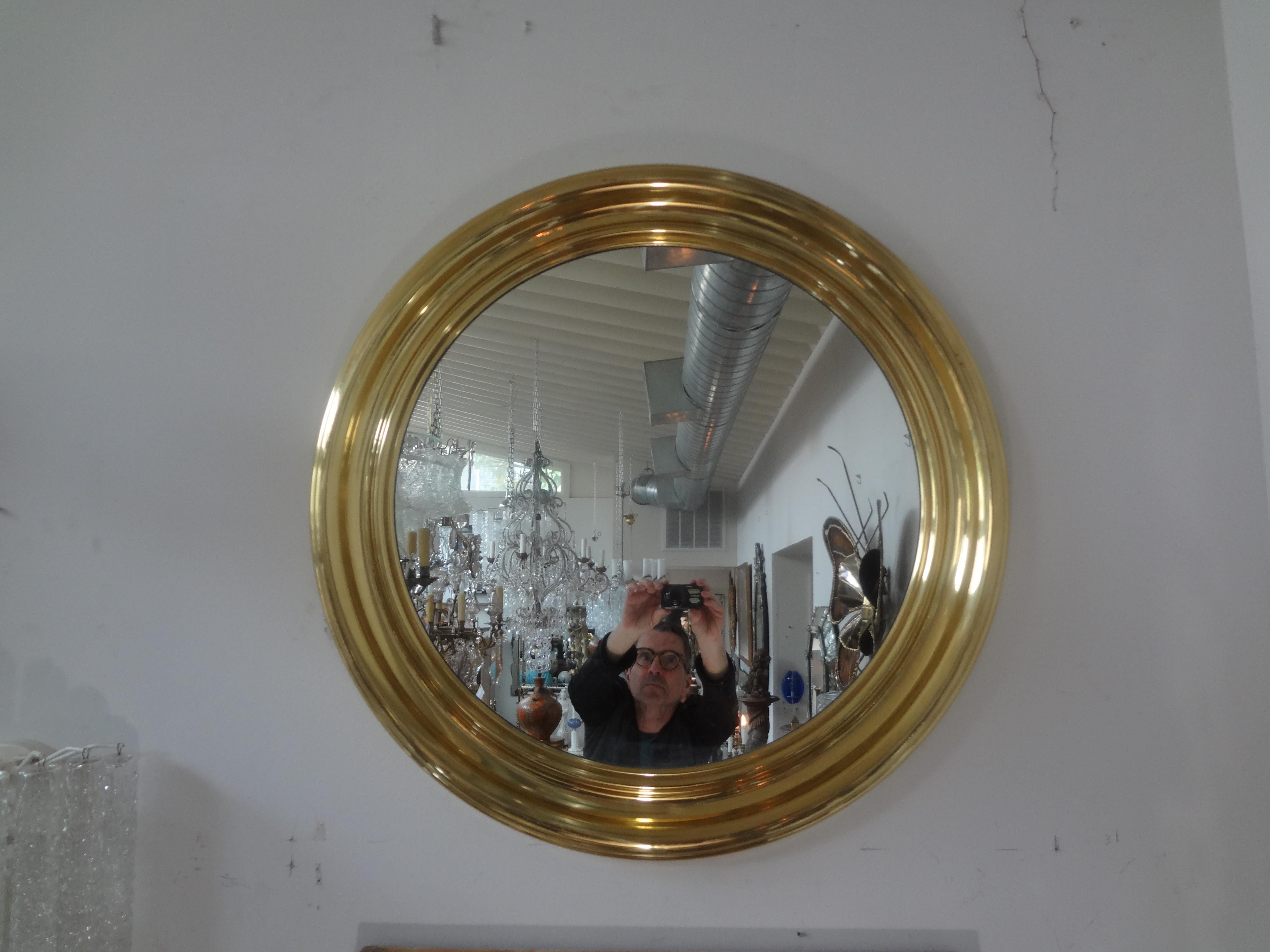Vintage Italian Round Brass Mirror 2