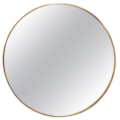 Vintage Italian Round Wall Mirror 1980s