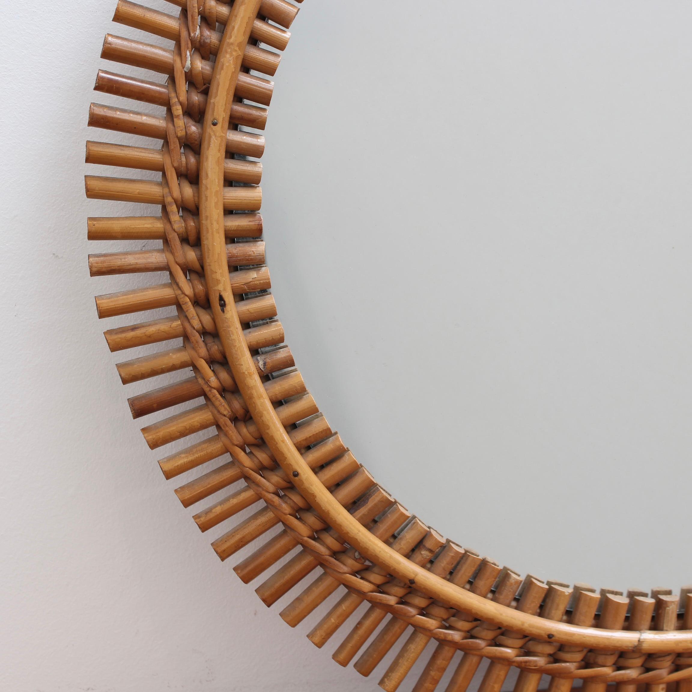 Vintage Italian Round Wall Mirror with Hanging Chain (circa 1960s) For Sale 2