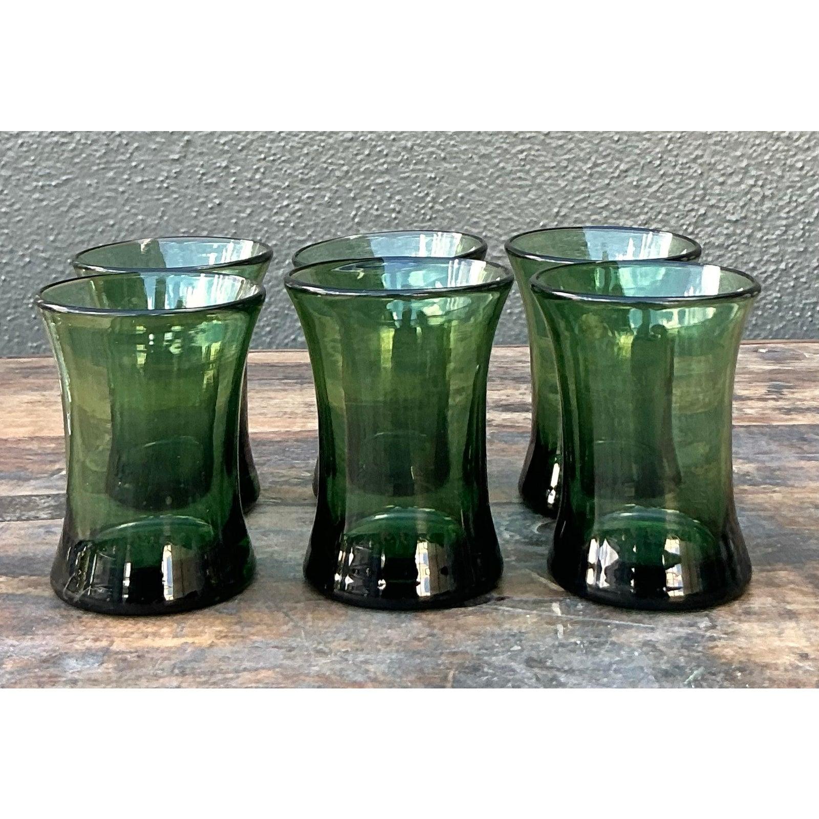 Vintage Italian Rustic Glass Schnapsgläser - Set von 6 im Angebot 6