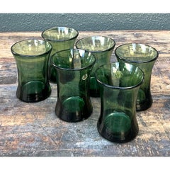 Vintage Italian Rustic Glass Shot Glasses - Set of 6