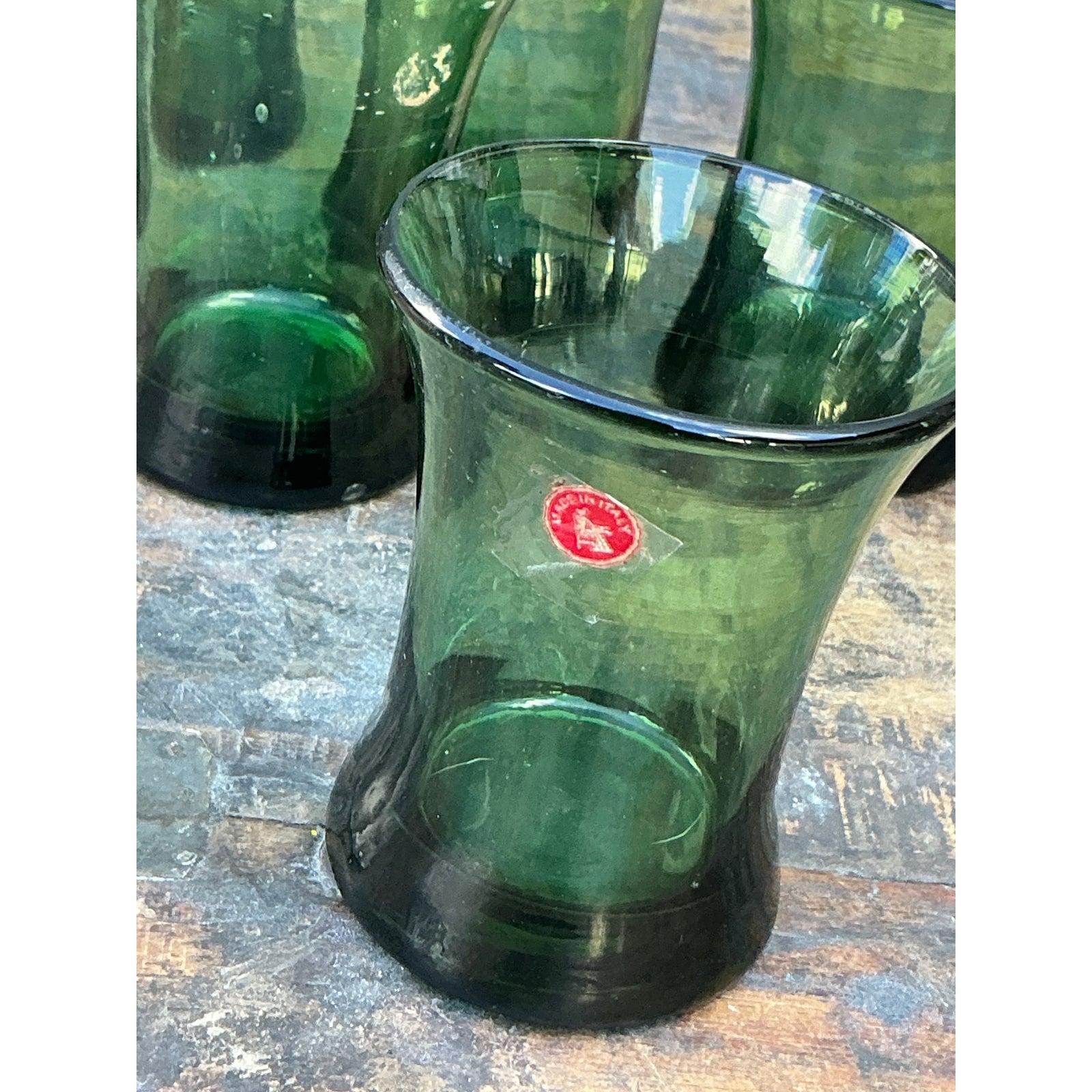 Vintage Italian Rustic Glass Schnapsgläser - Set von 6 (Italienisch) im Angebot