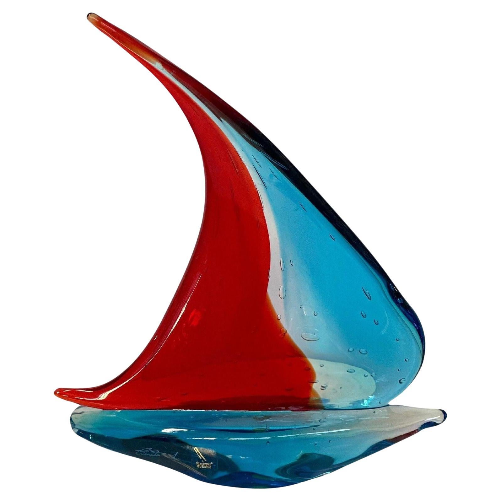 Vintage Italian Sailboat Sculpture by Sergio Costantini For Sale