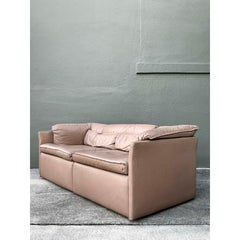 Vintage Italian Sapporitti Leather Sofa