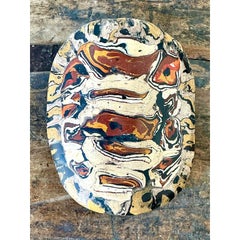 Vintage Italian Scagliola Artisanal Pigmented Plaster Turtle Shell