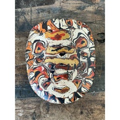 Vintage Italian Scagliola Artisanal Pigmented Plaster Turtle Shell