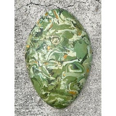 Caparazón de tortuga de escayola pigmentada italiana vintage Scagliola