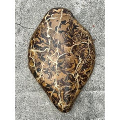 Écaille de tortue vintage en plâtre pigmenté de Scagliola (Italie)