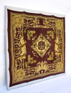 Vintage Italian Scarf with 18th Century Italian Fragments and Baroque Pearls