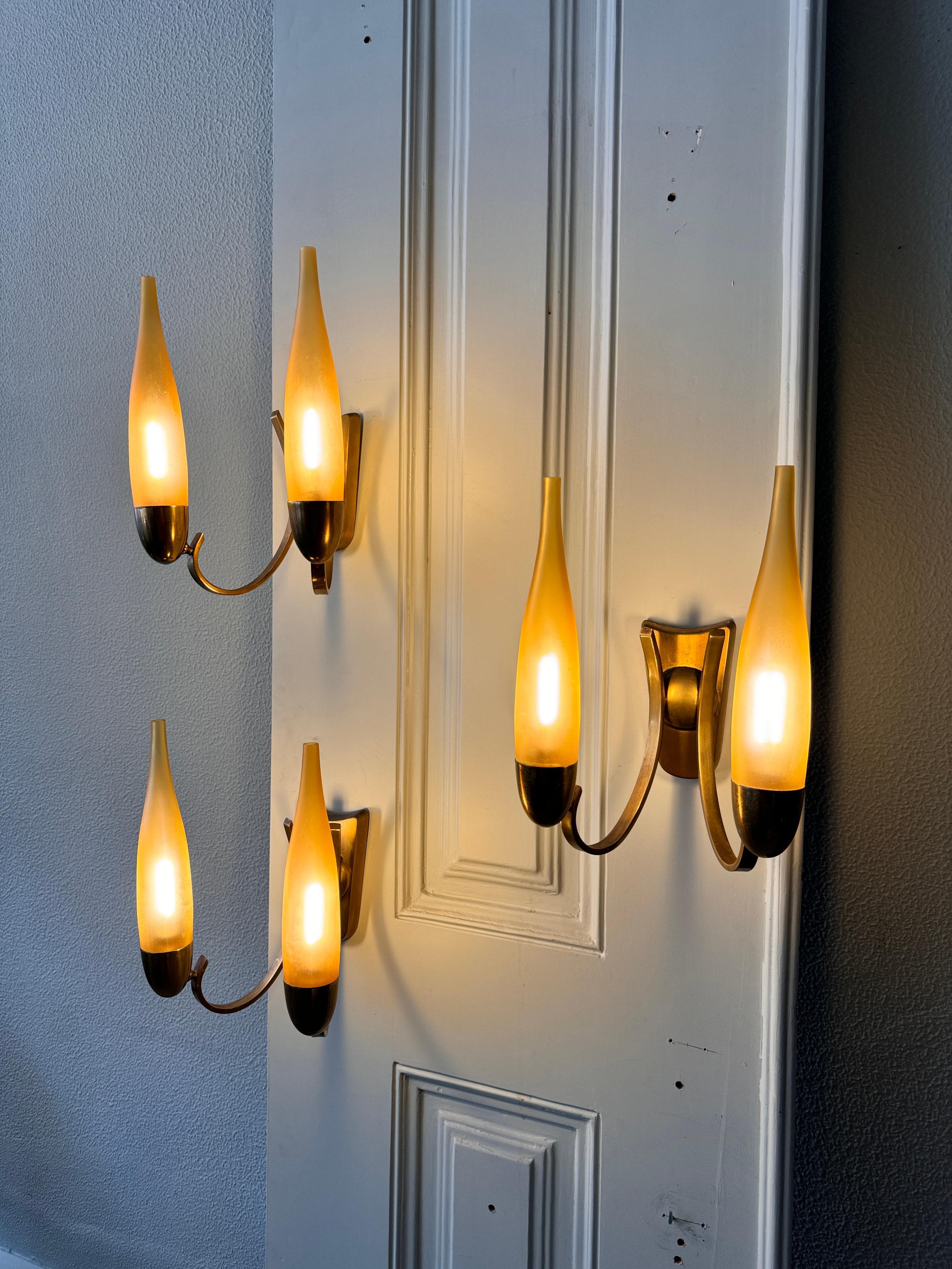 Mid-20th Century Vintage Italian Sconce by Angelo Lelii for Arredoluce, 1950s For Sale