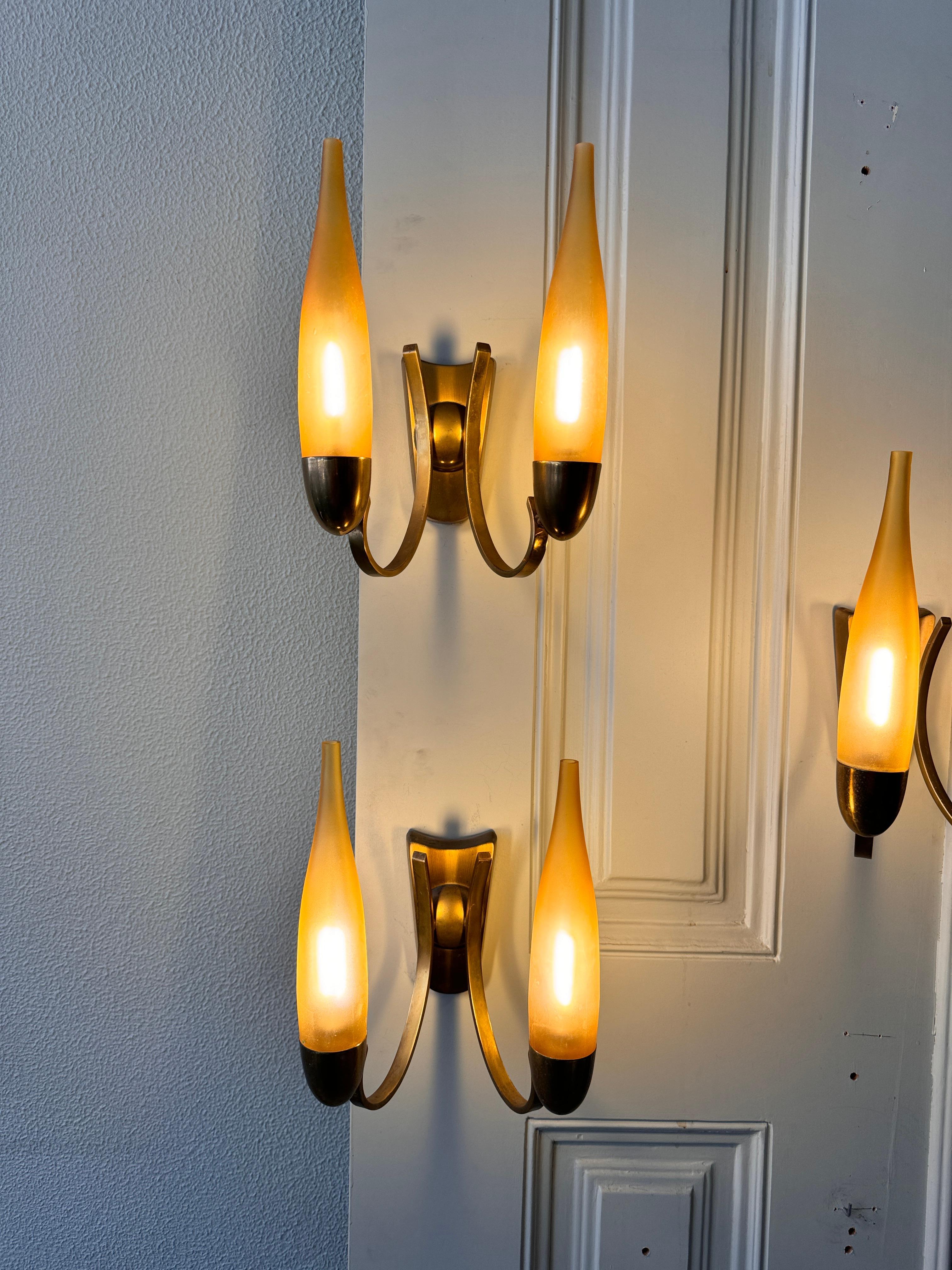 Brass Vintage Italian Sconce by Angelo Lelii for Arredoluce, 1950s For Sale