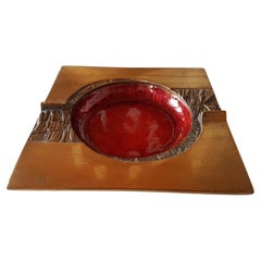 Cenicero escultórico italiano vintage de Studio Del Campo, 1975