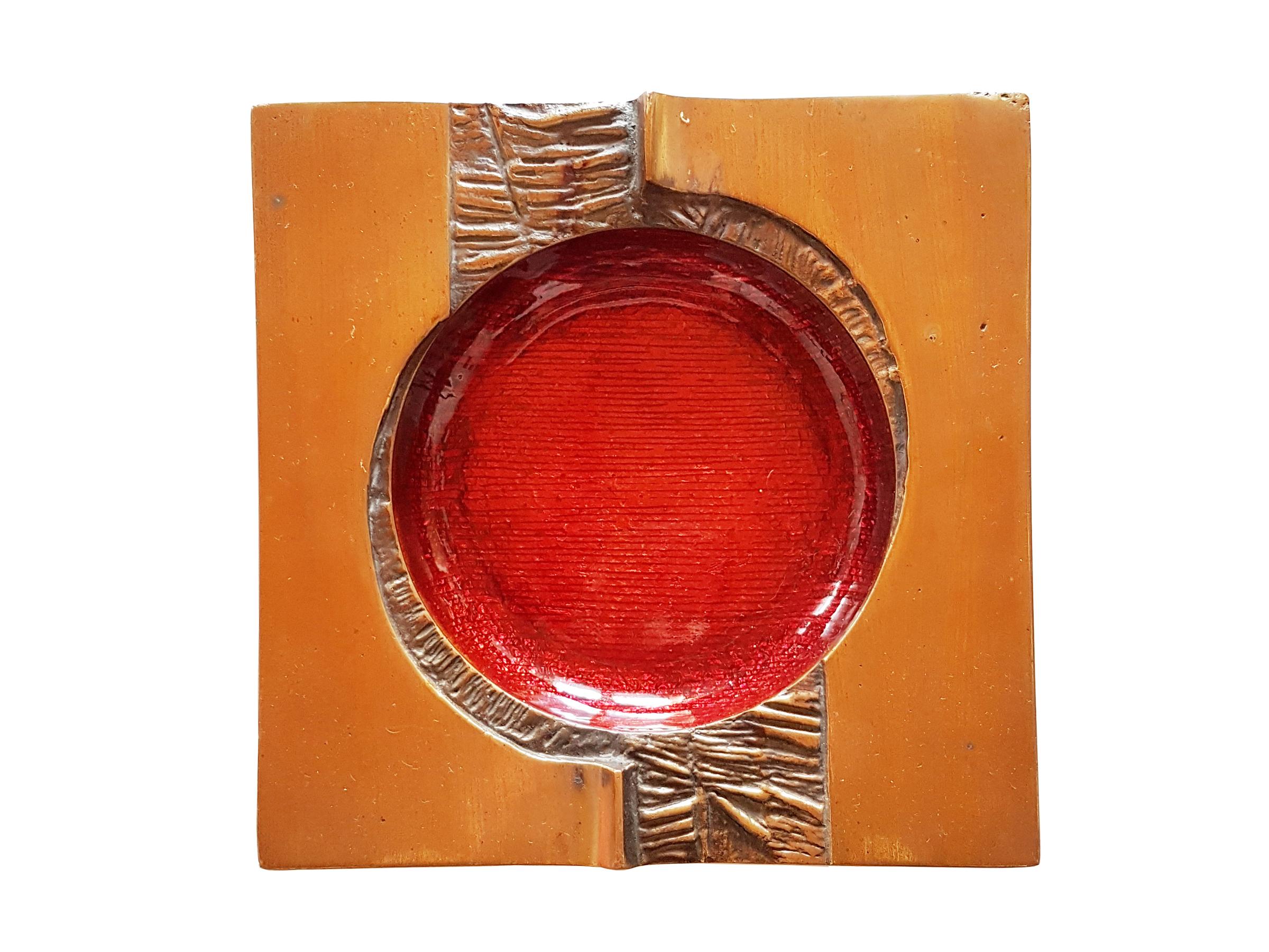Space Age Vintage Italian Sculptural Ashtray Centerpiece from Studio Del Campo, 1975 For Sale