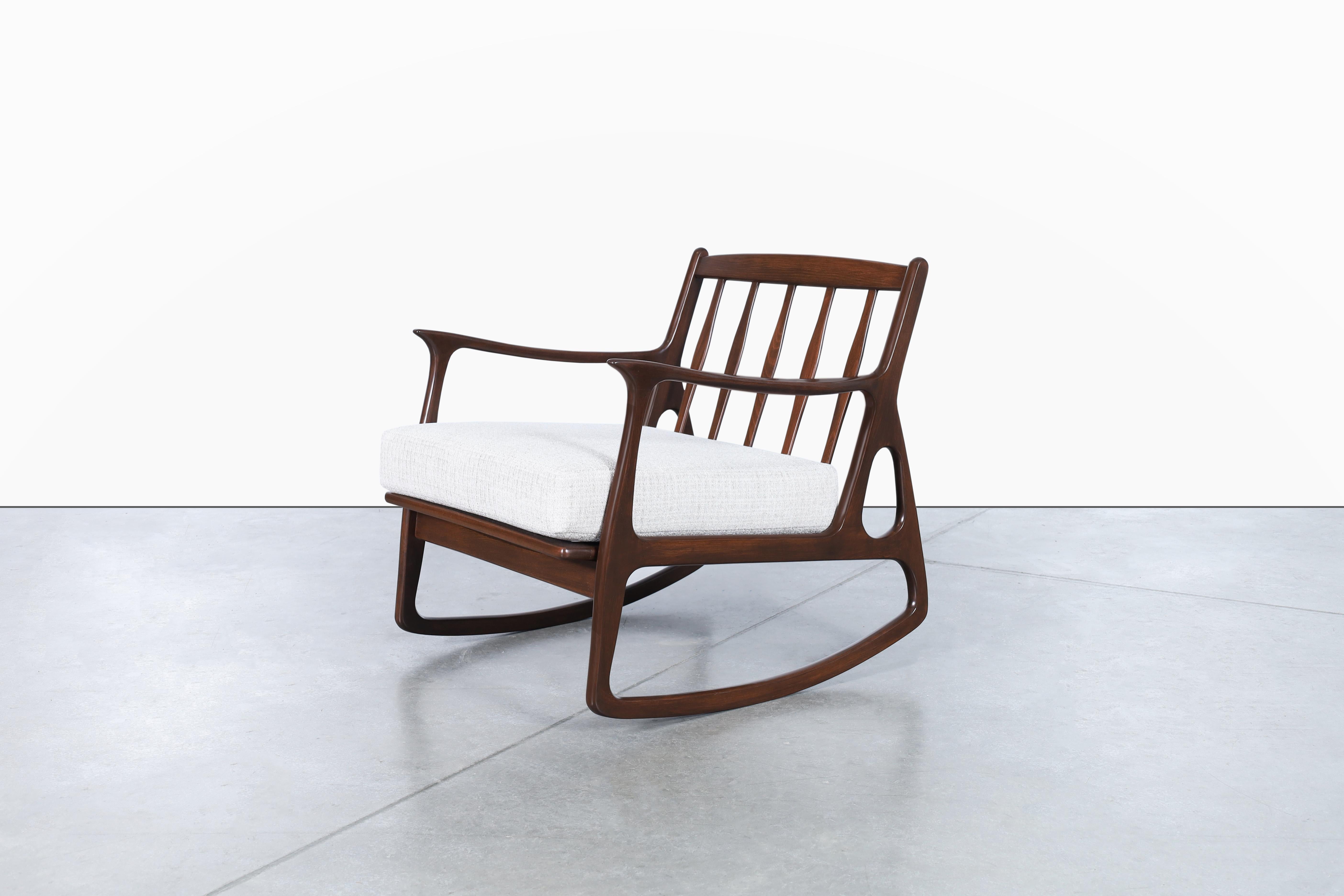 Mid-Century Modern Vintage Italian Sculptural Rocking Chair