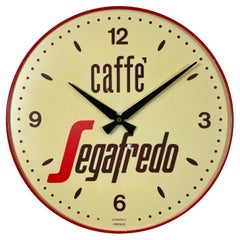 Vintage Italian Segafredo Advertising Wall Clock, 1980s